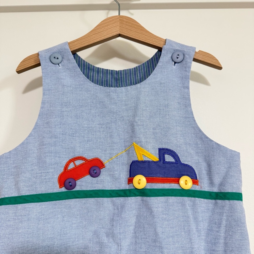 Vintage mulberry street embroidered reversible soccer/car Jon Jon - 4t - Picture 3 of 7